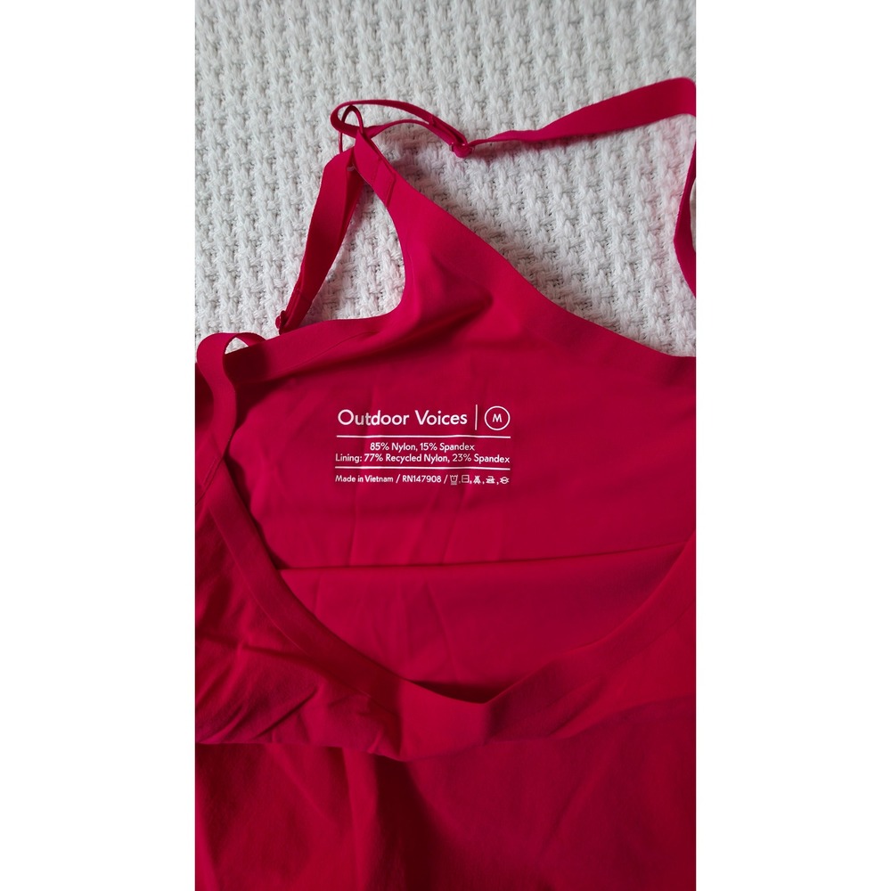 Outdoor Voices Exercise Dress Women M Red Excellent Built-in Shorts Pockets - Picture 5 of 8